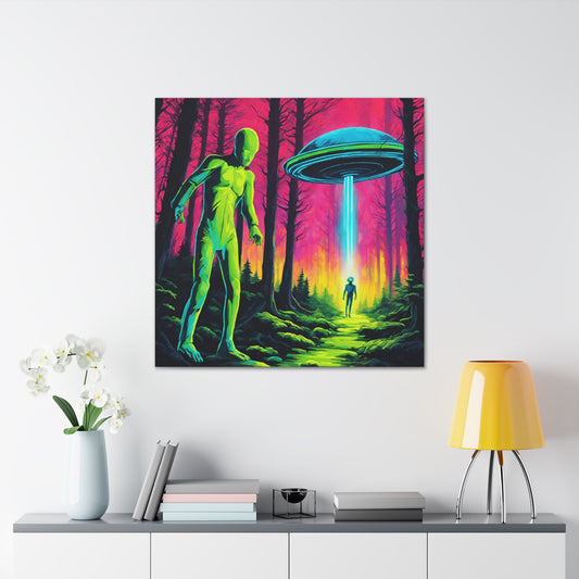 Contact - Space Art - Retro Futurism - Canvas