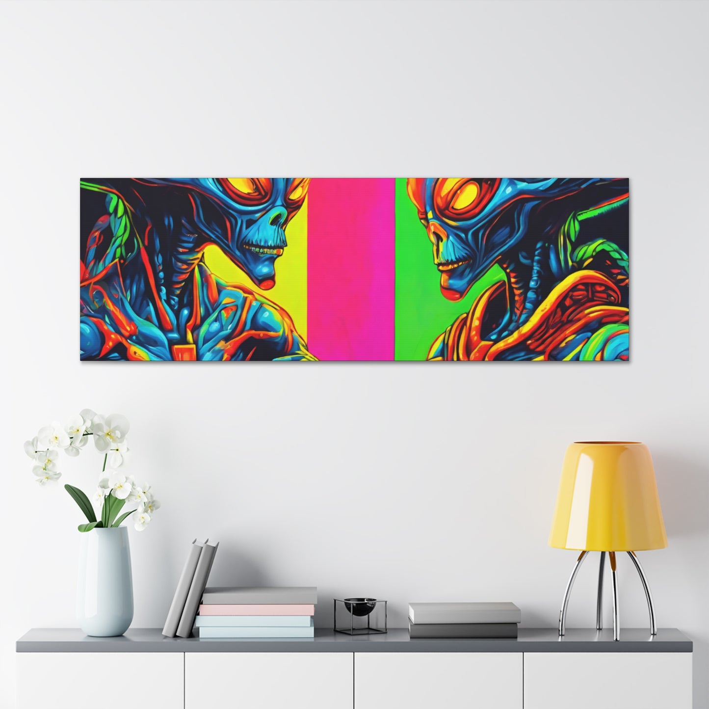 Alien Authority - Space Art - Retro Futurism - Canvas