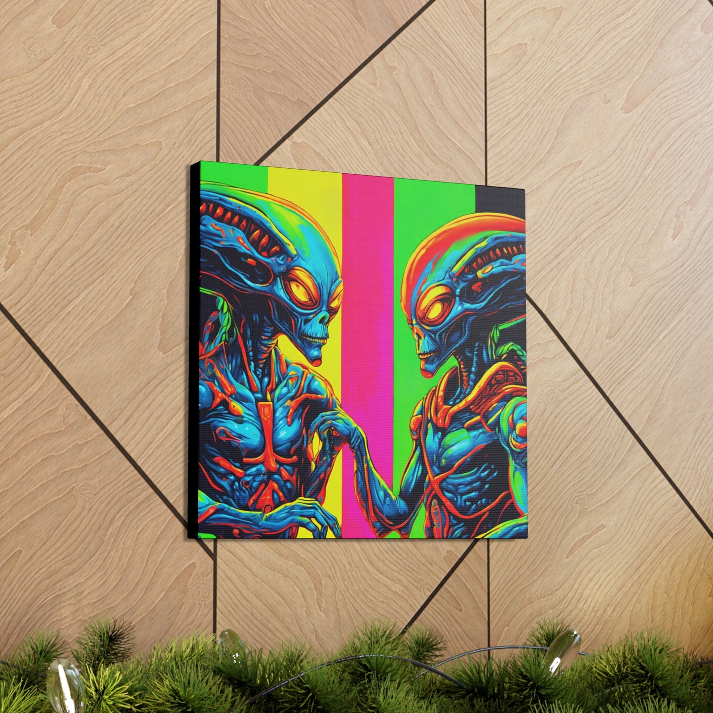 Alien Authority - Space Art - Retro Futurism - Canvas