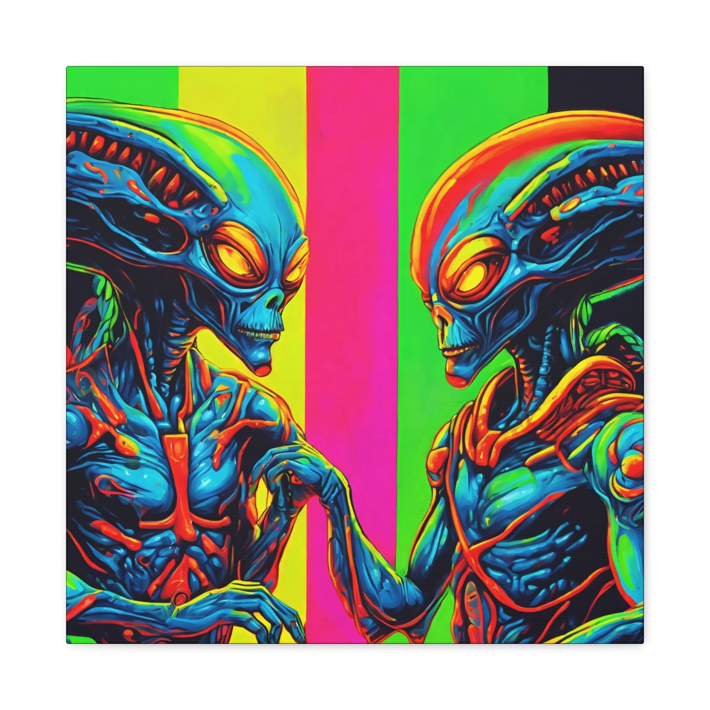 Alien Authority - Space Art - Retro Futurism - Canvas