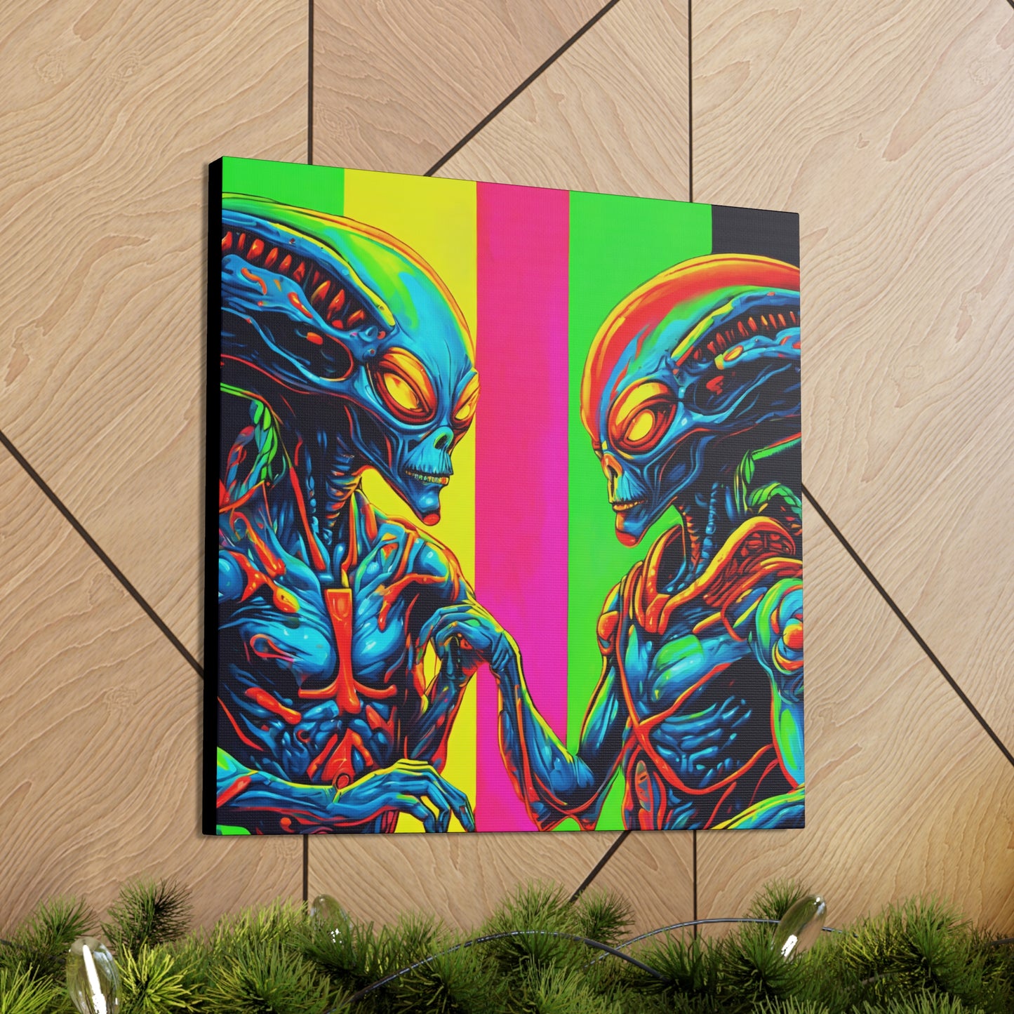 Alien Authority - Space Art - Retro Futurism - Canvas