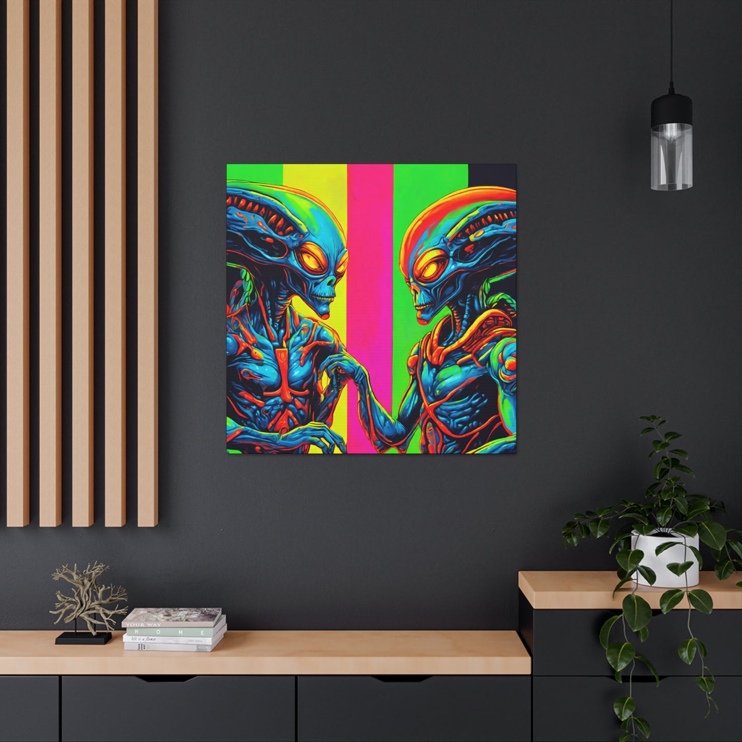 Alien Authority - Space Art - Retro Futurism - Canvas