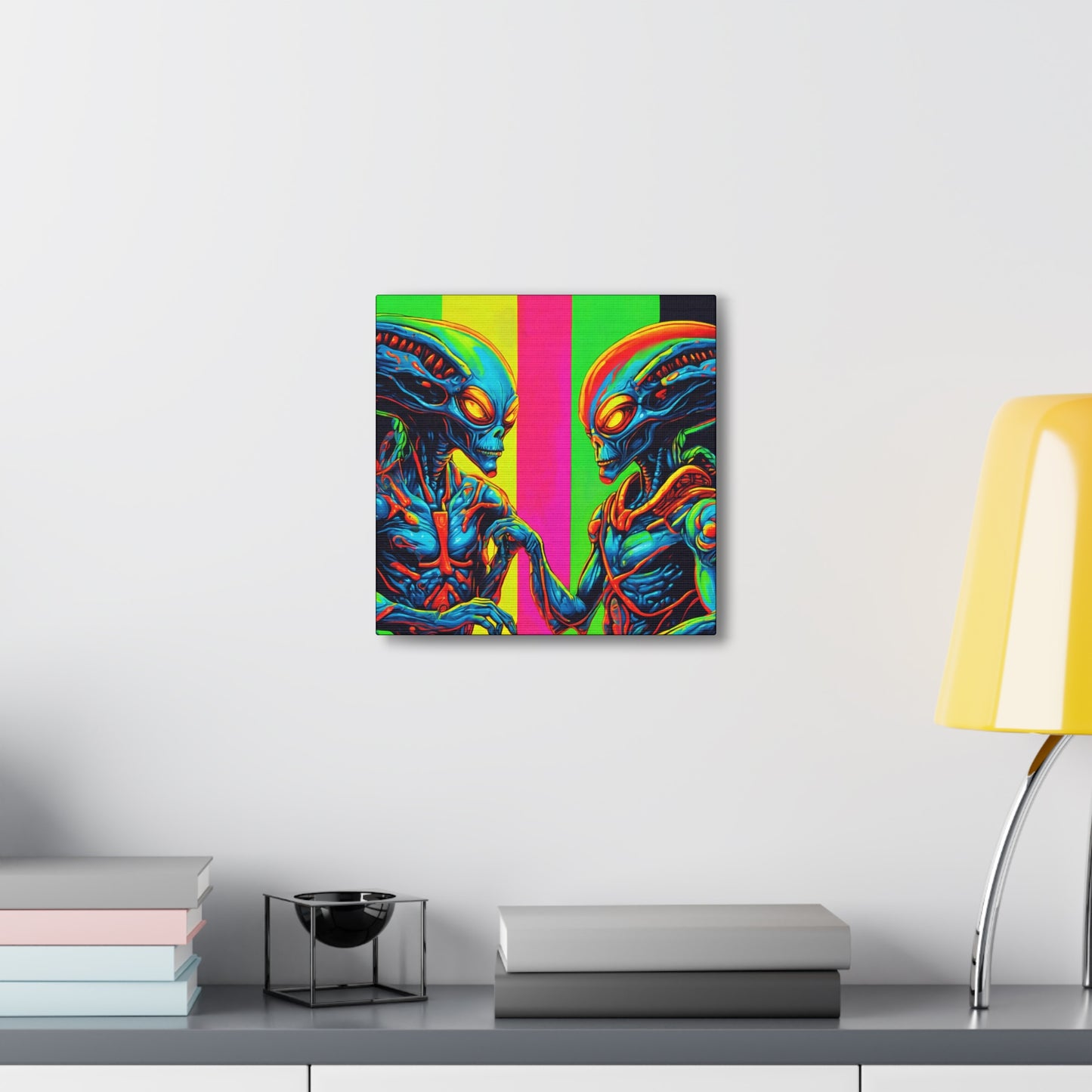 Alien Authority - Space Art - Retro Futurism - Canvas