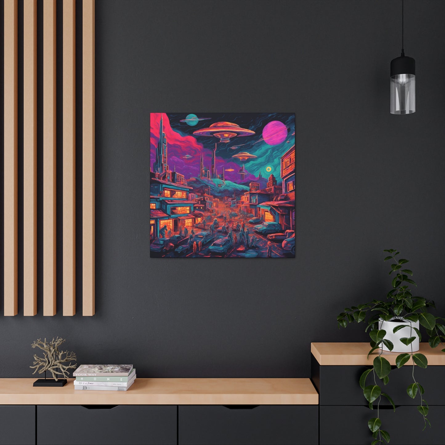 A New World - Space Art - Retro Futurism - Canvas Print