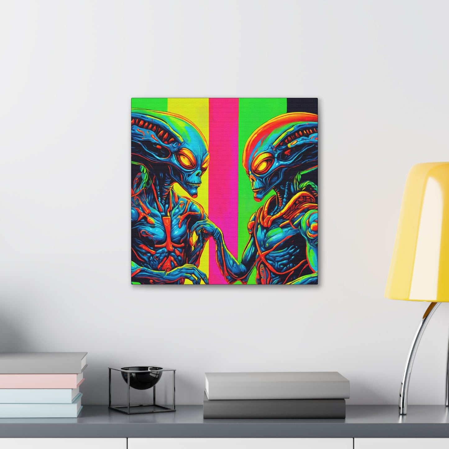 Alien Authority - Space Art - Retro Futurism - Canvas