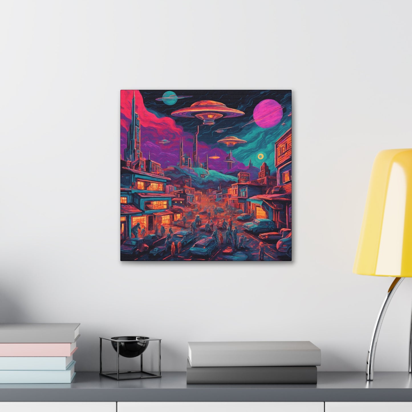 A New World - Space Art - Retro Futurism - Canvas Print