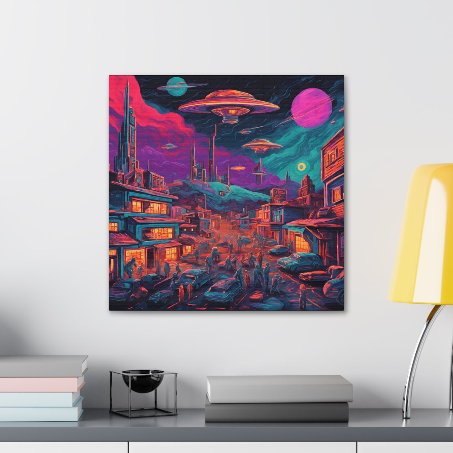 A New World - Space Art - Retro Futurism - Canvas Print