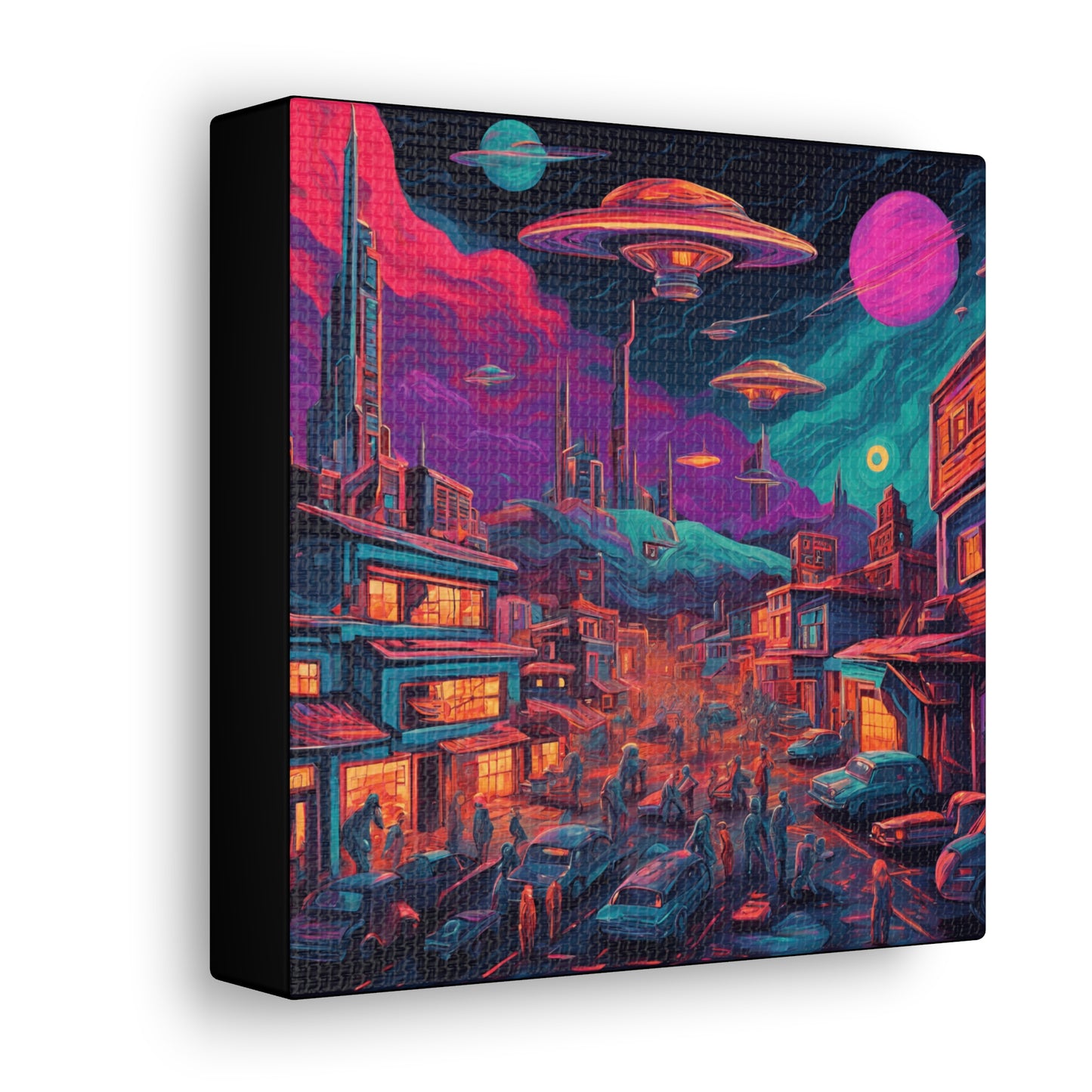 A New World - Space Art - Retro Futurism - Canvas Print