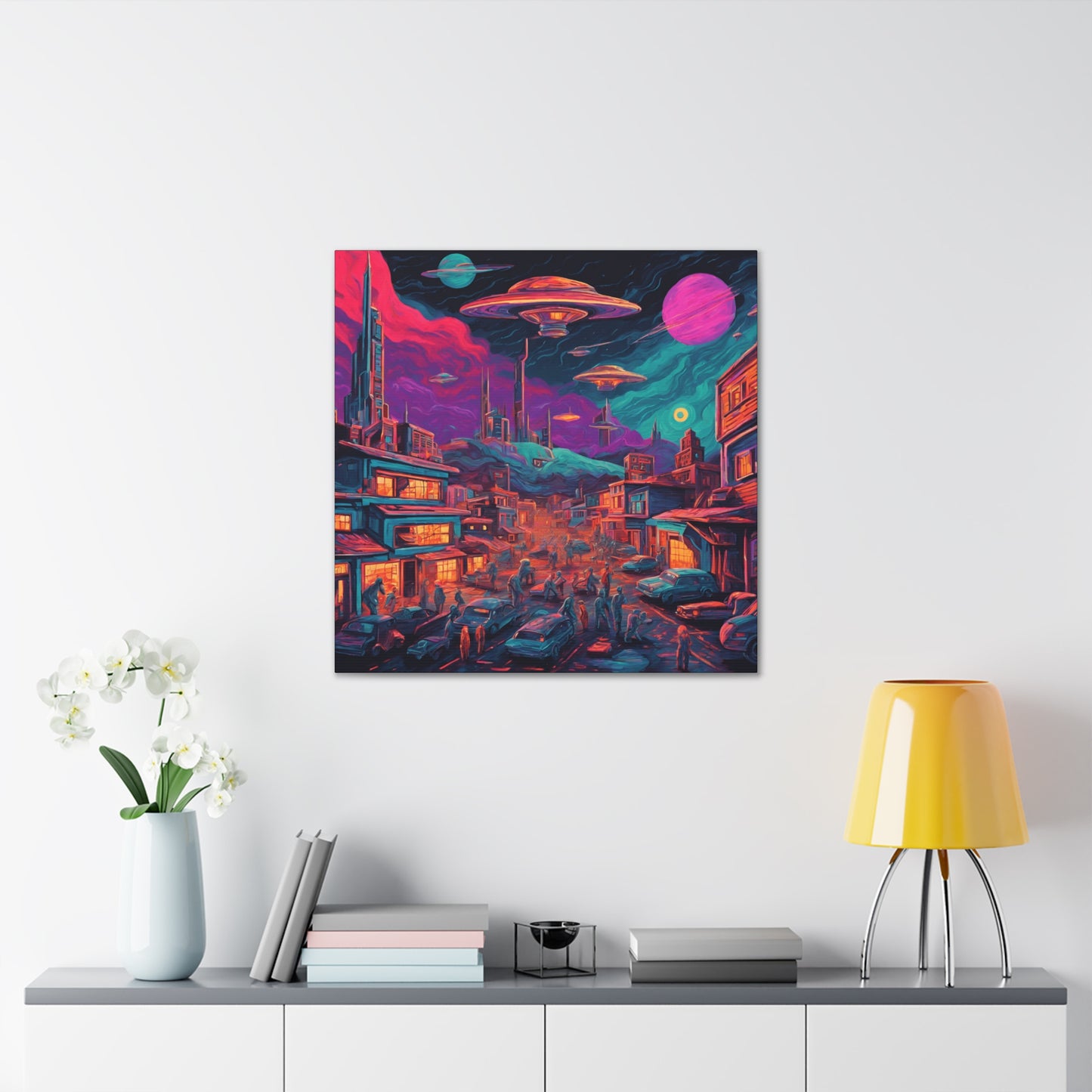 A New World - Space Art - Retro Futurism - Canvas Print