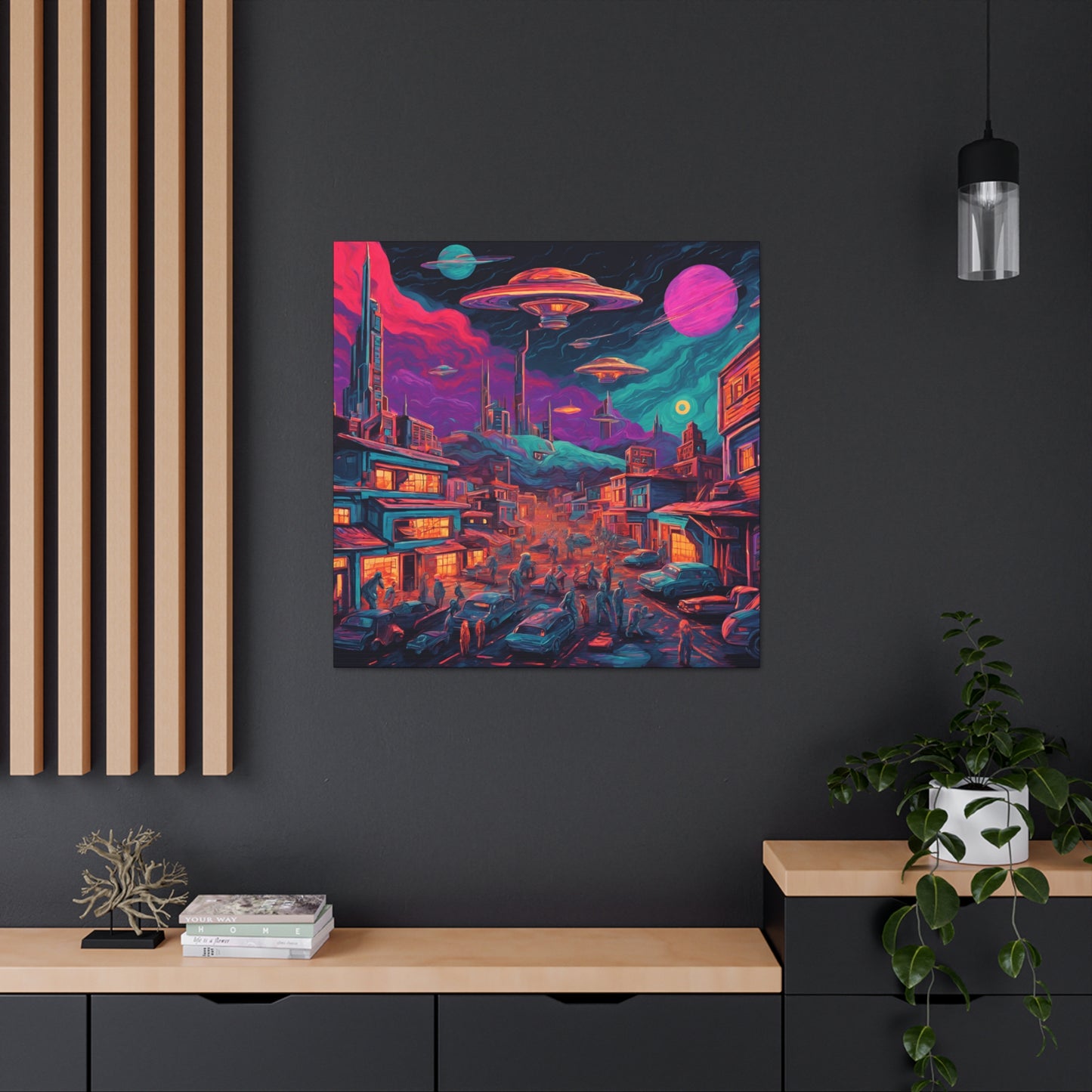 A New World - Space Art - Retro Futurism - Canvas Print