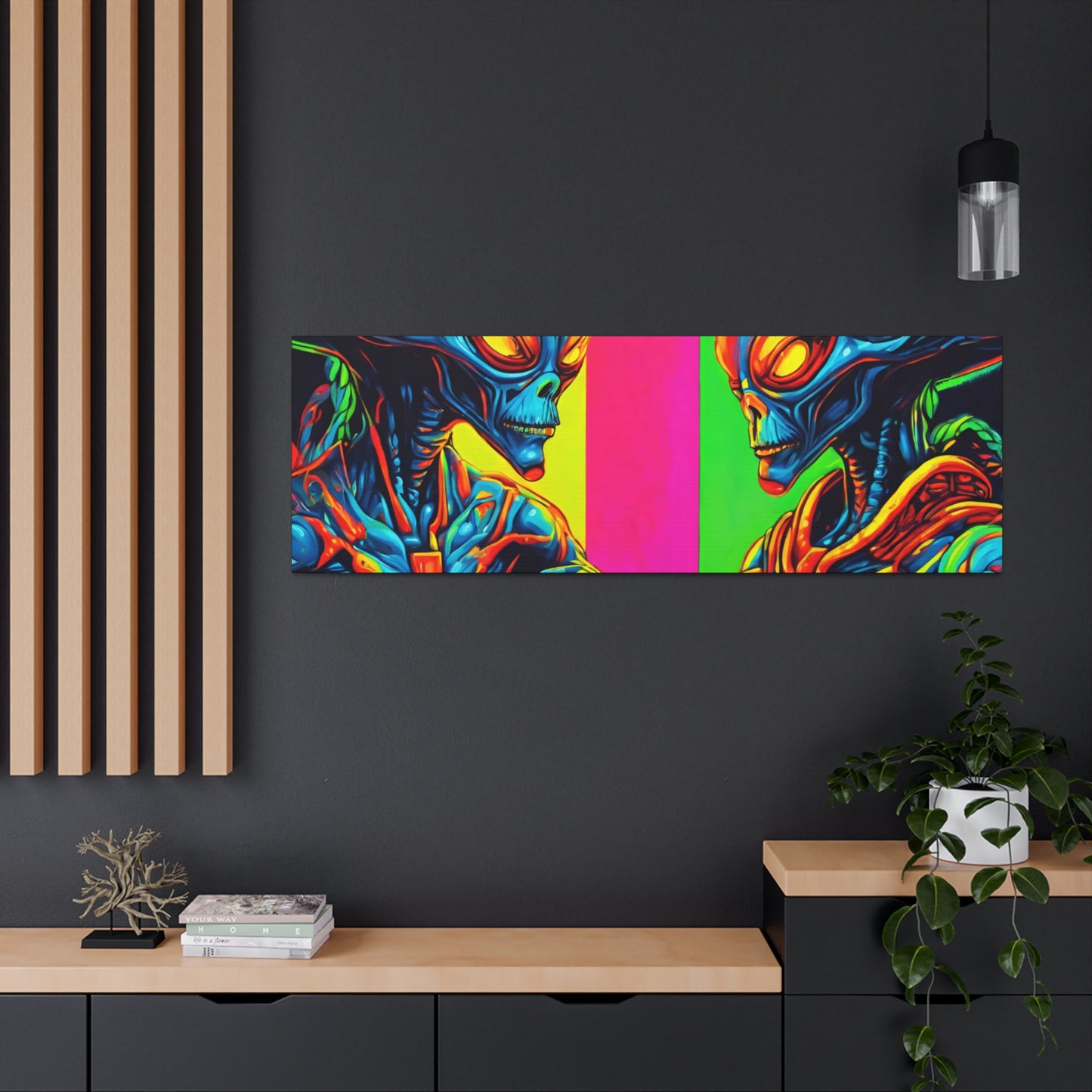 Alien Authority - Space Art - Retro Futurism - Canvas