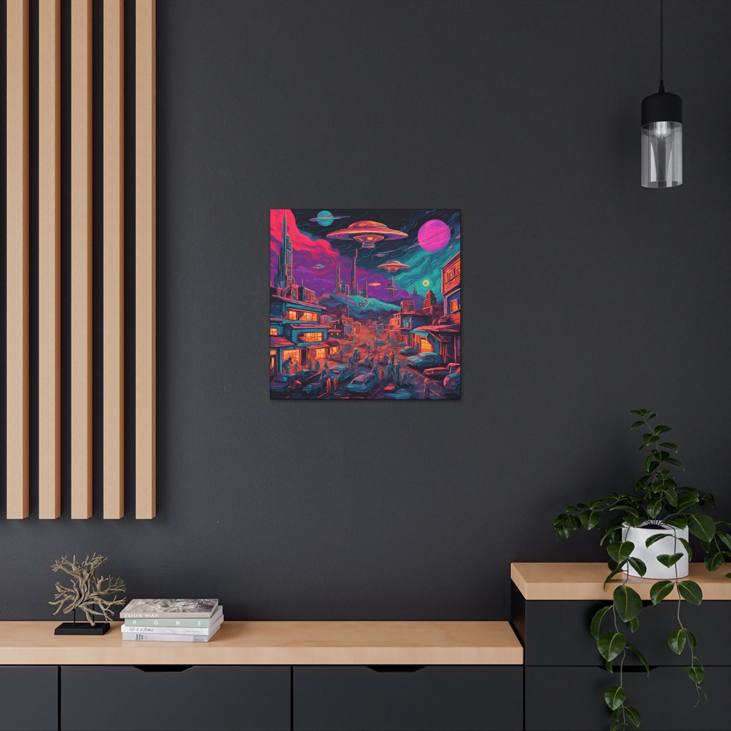 A New World - Space Art - Retro Futurism - Canvas Print