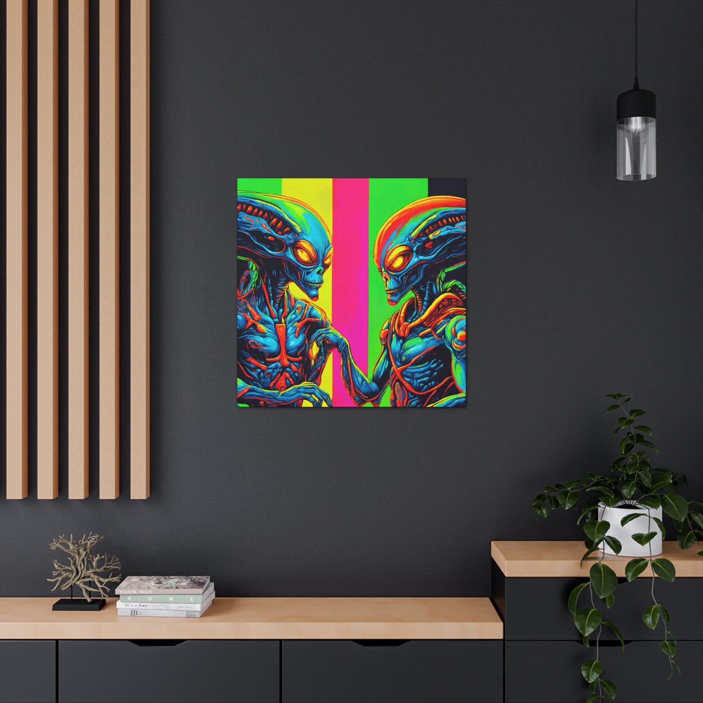 Alien Authority - Space Art - Retro Futurism - Canvas