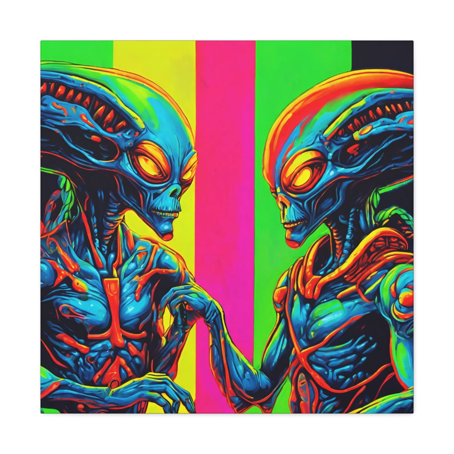 Alien Authority - Space Art - Retro Futurism - Canvas