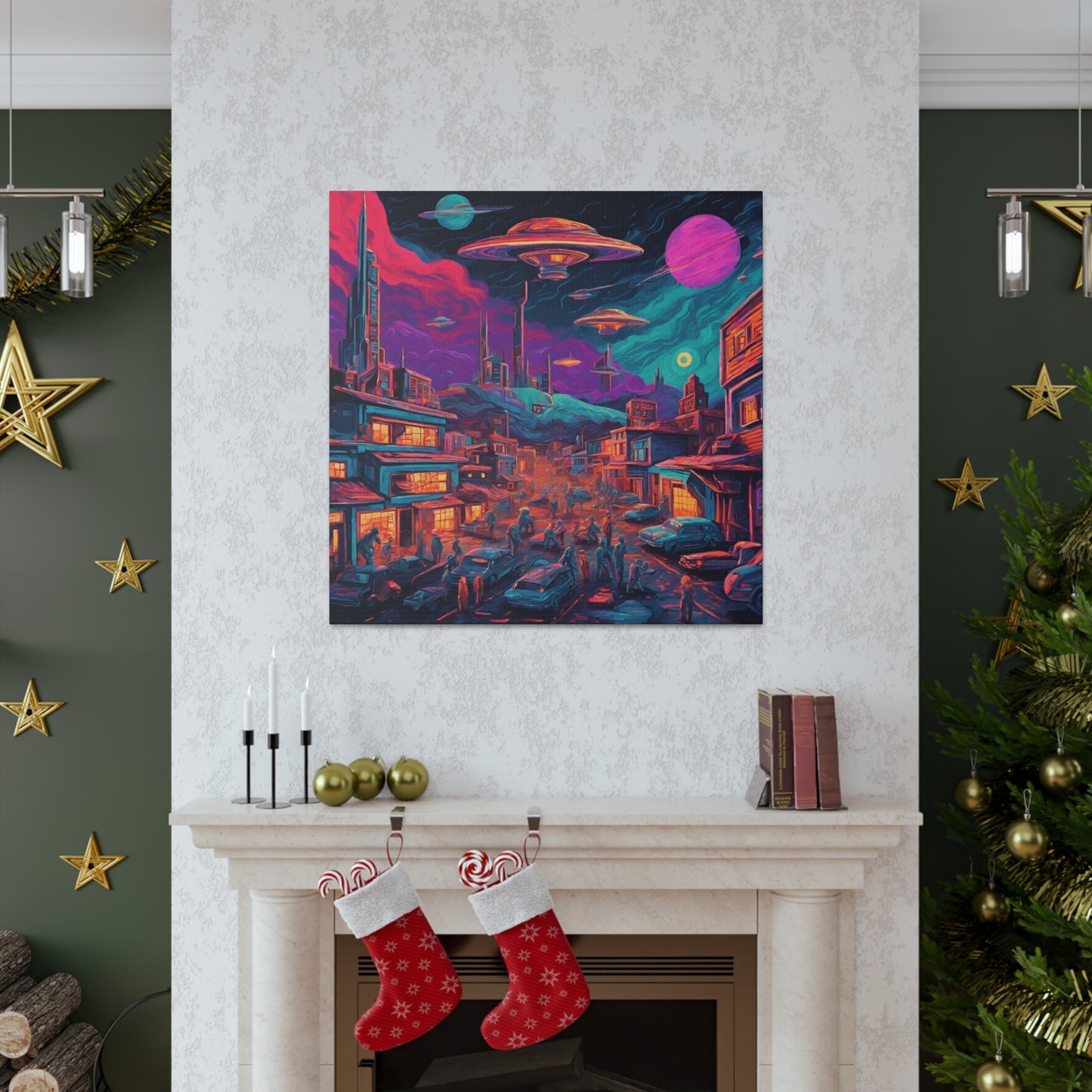 A New World - Space Art - Retro Futurism - Canvas Print