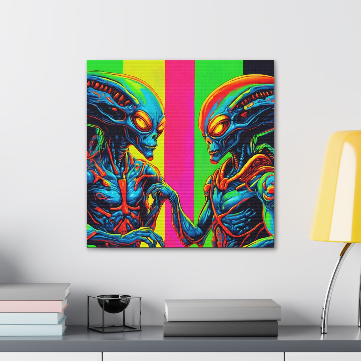 Alien Authority - Space Art - Retro Futurism - Canvas