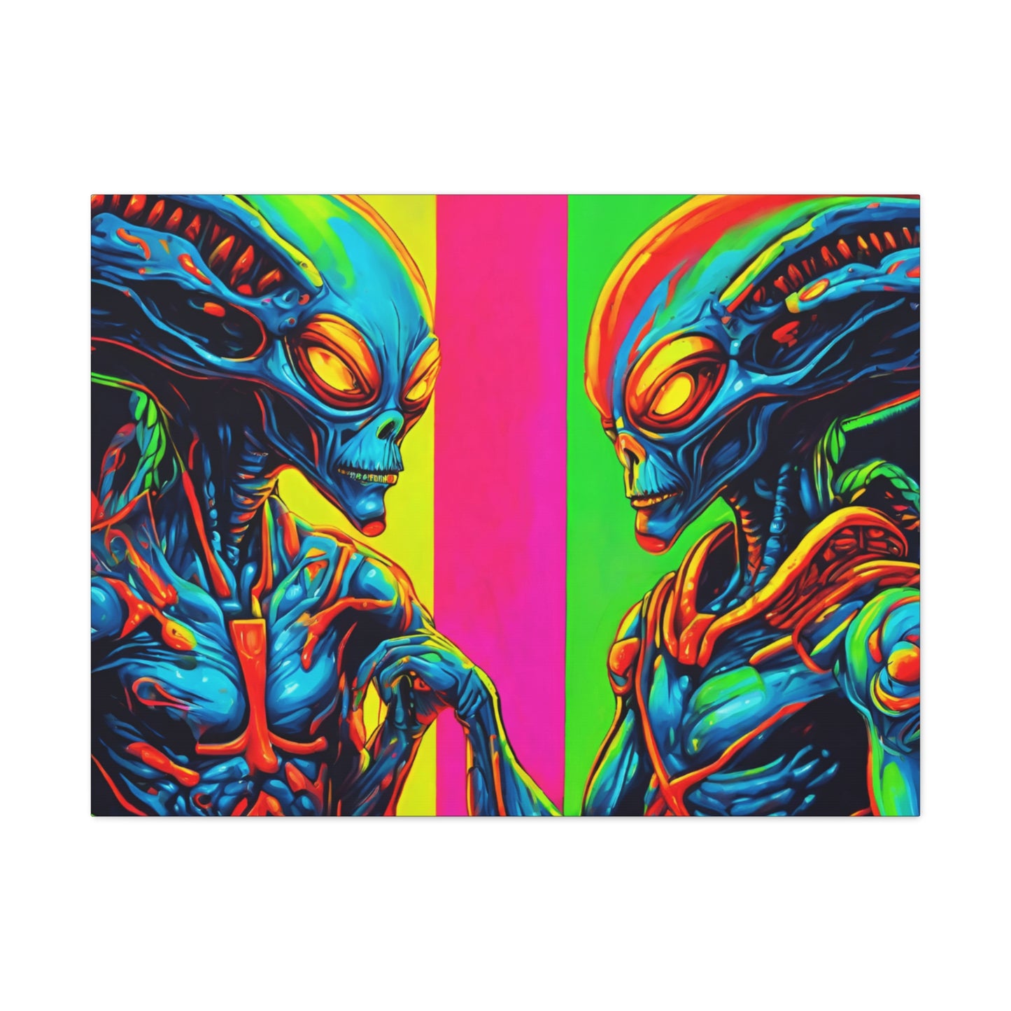 Alien Authority - Space Art - Retro Futurism - Canvas