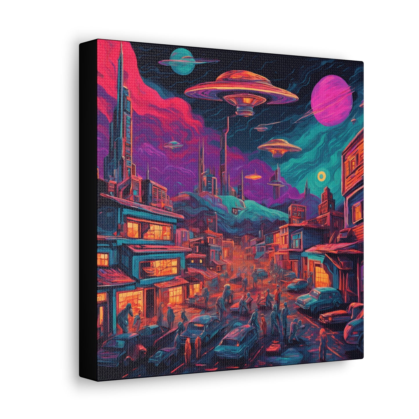 A New World - Space Art - Retro Futurism - Canvas Print