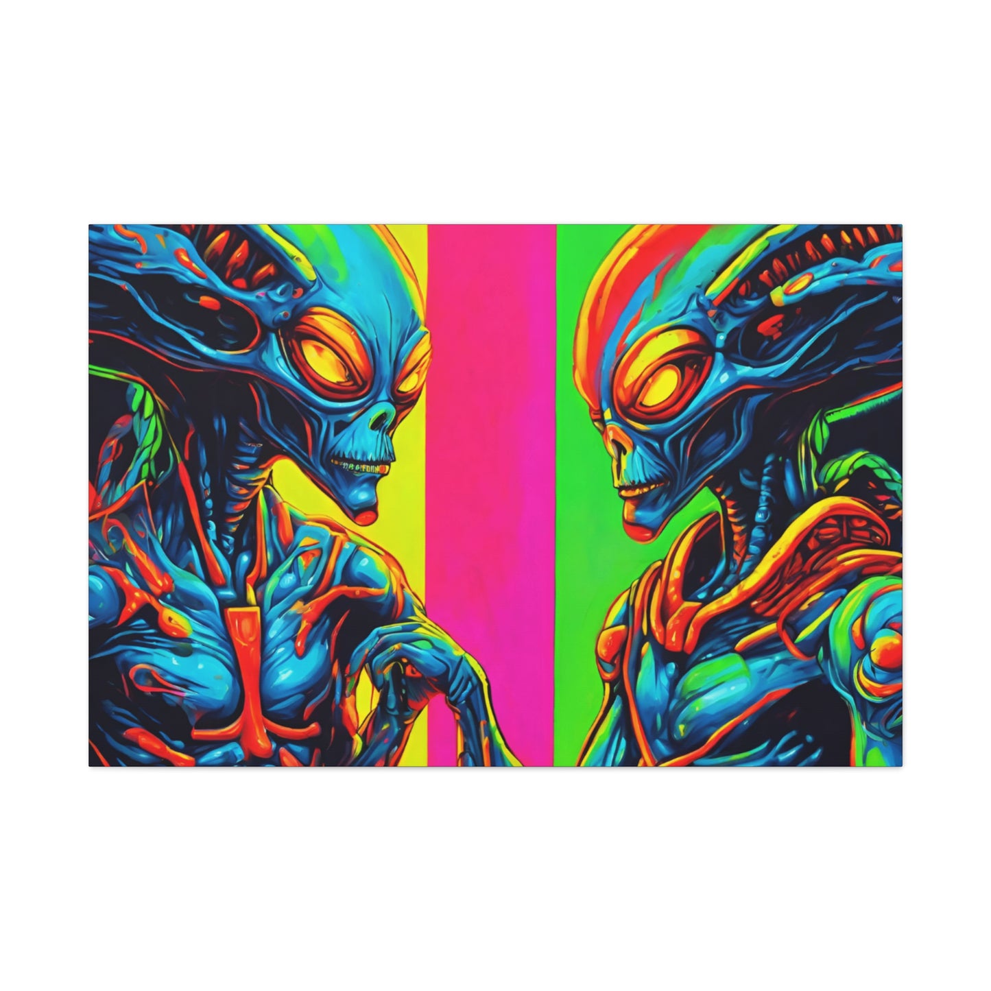 Alien Authority - Space Art - Retro Futurism - Canvas