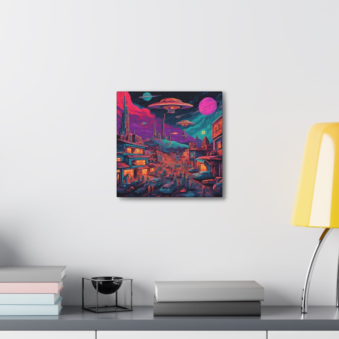 A New World - Space Art - Retro Futurism - Canvas Print