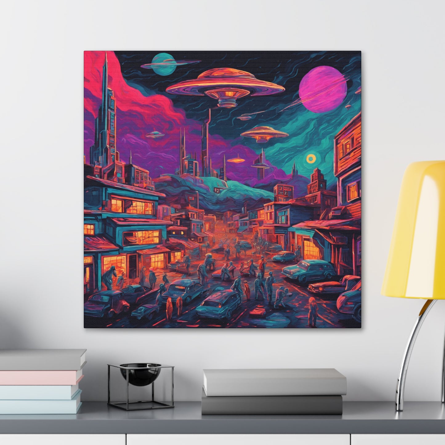 A New World - Space Art - Retro Futurism - Canvas Print