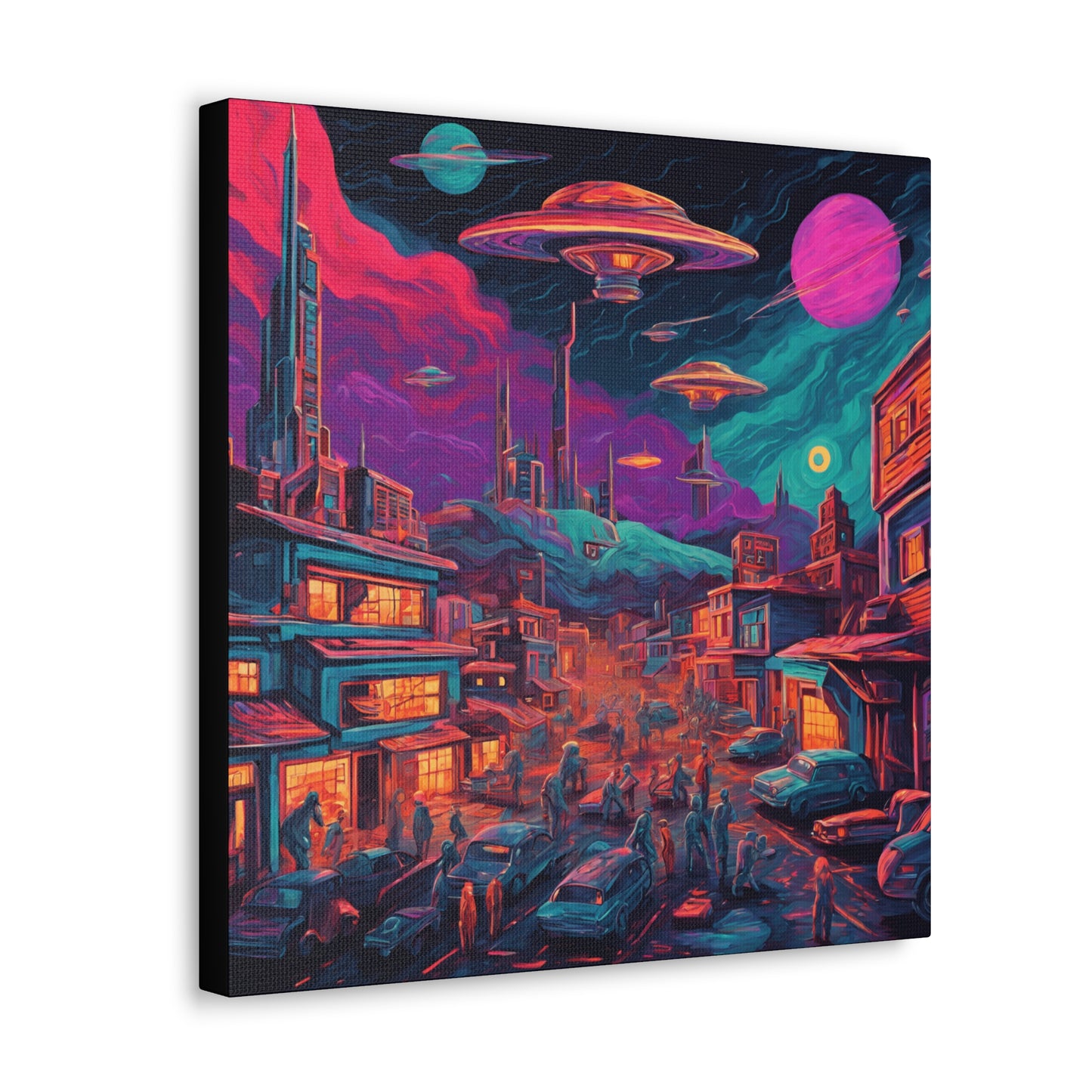 A New World - Space Art - Retro Futurism - Canvas Print