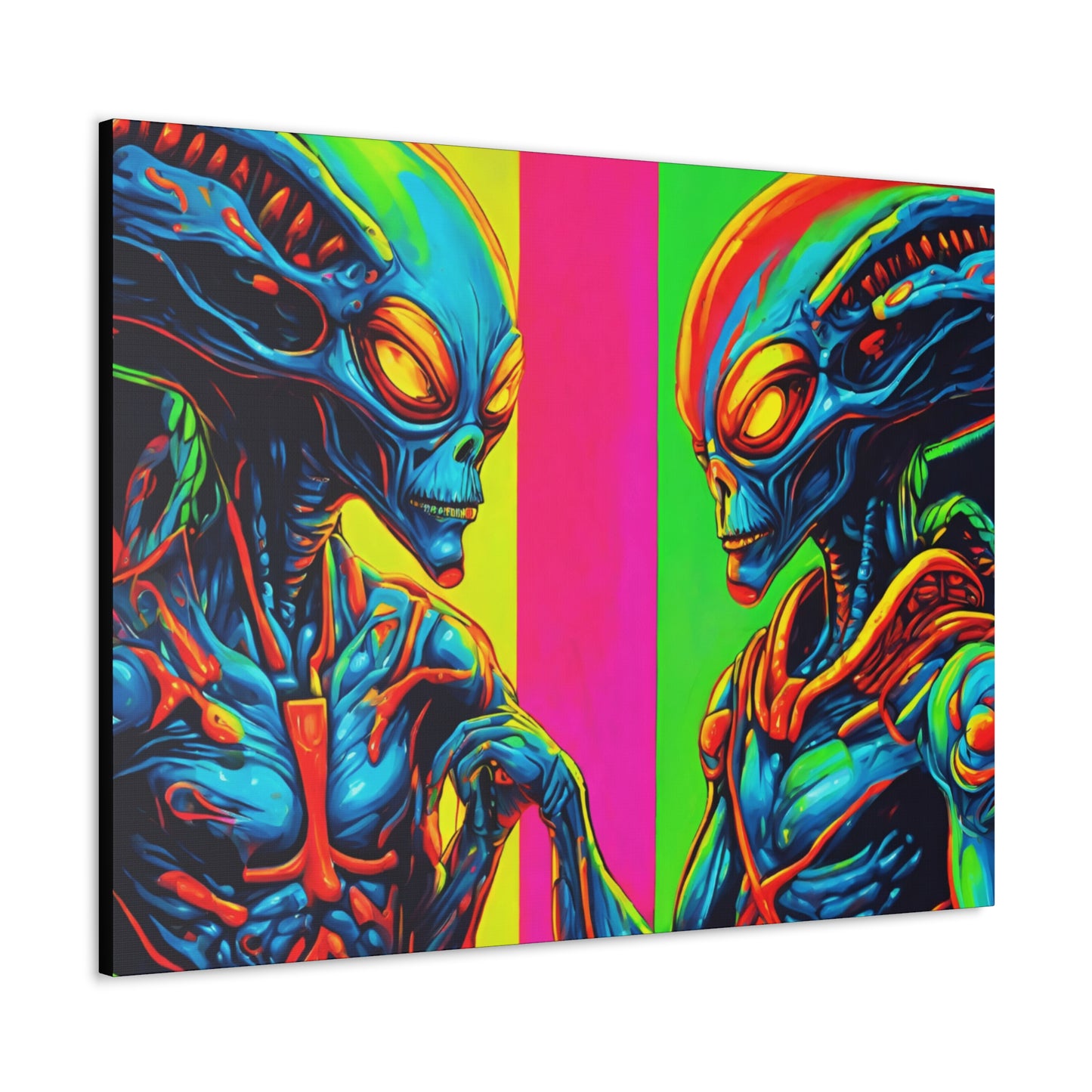 Alien Authority - Space Art - Retro Futurism - Canvas