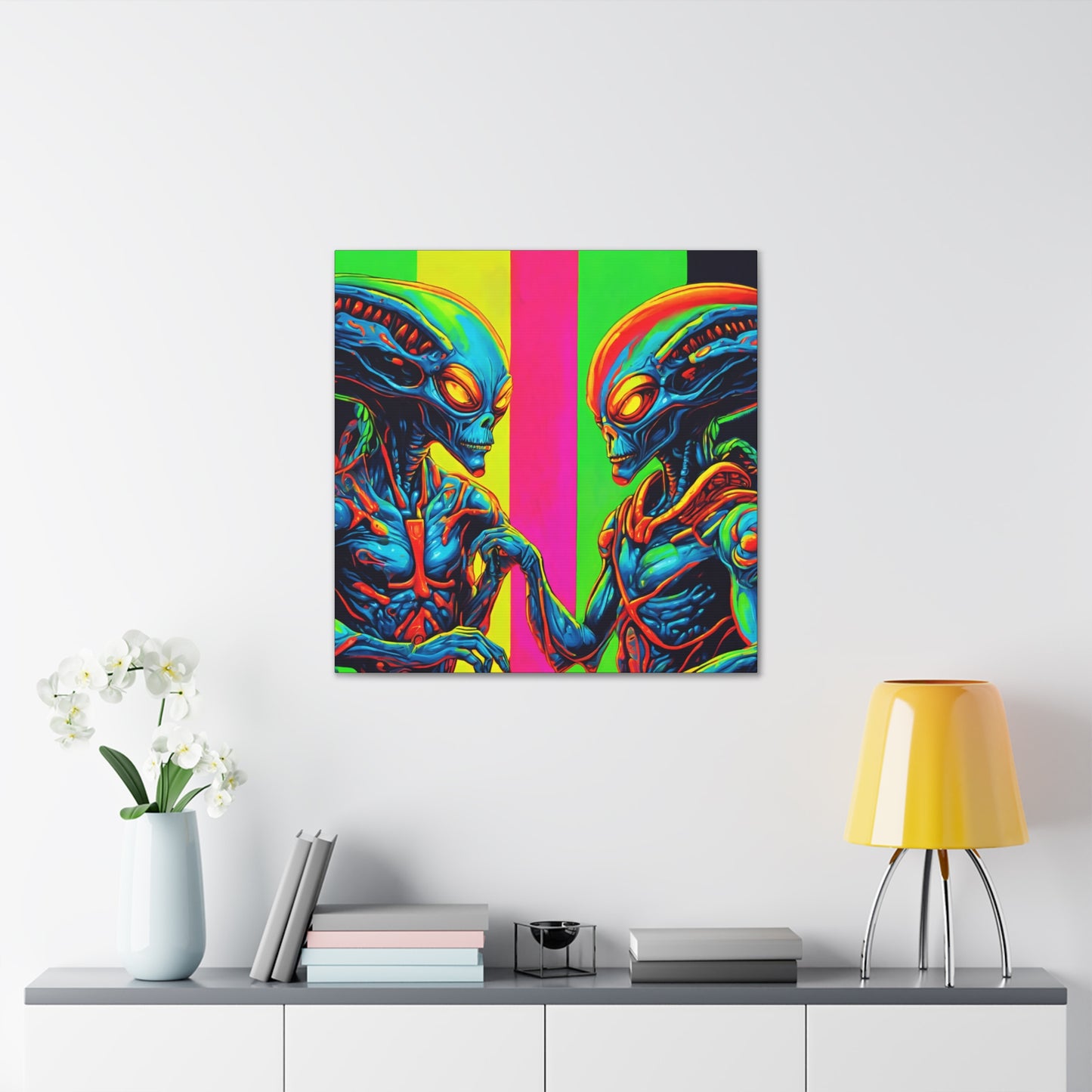 Alien Authority - Space Art - Retro Futurism - Canvas