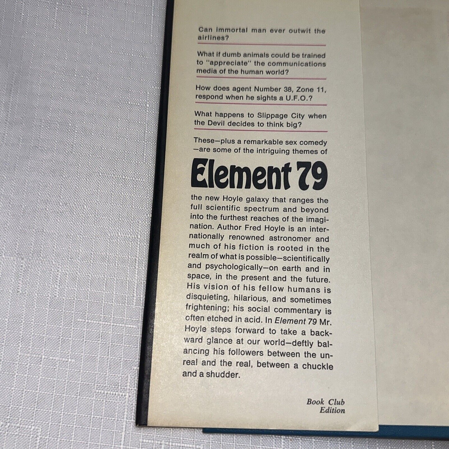 Vintage Sci-Fi Book- Element 79